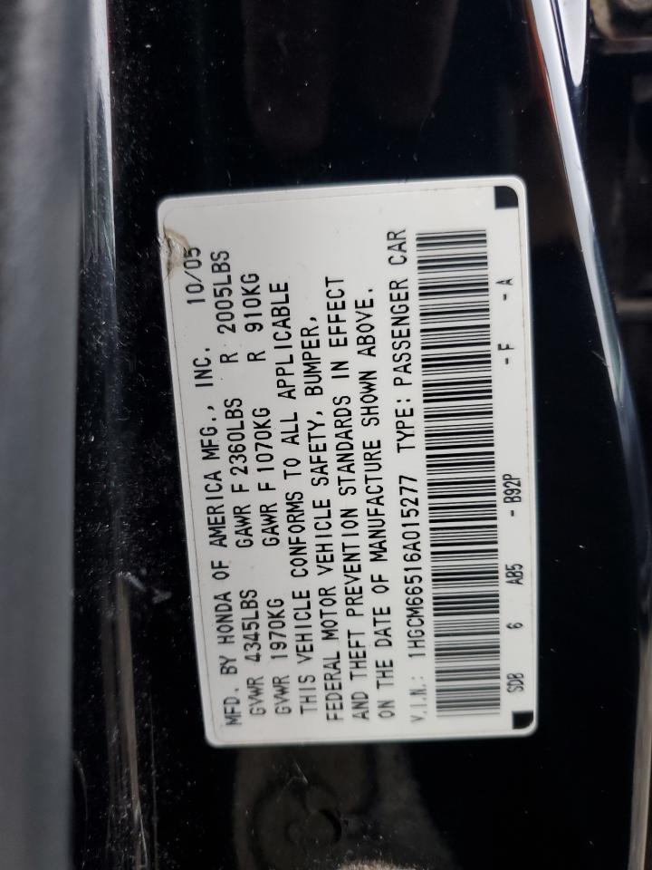 2006 Honda Accord Ex VIN: 1HGCM66516A015277 Lot: 53137974