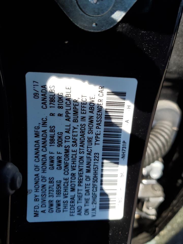 2HGFC2F50HH571223 2017 Honda Civic Lx