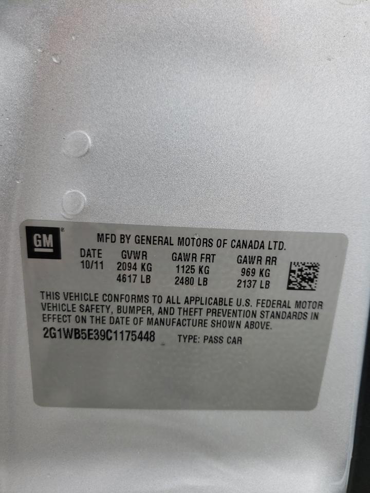 2012 Chevrolet Impala Lt VIN: 2G1WB5E39C1175448 Lot: 55269504