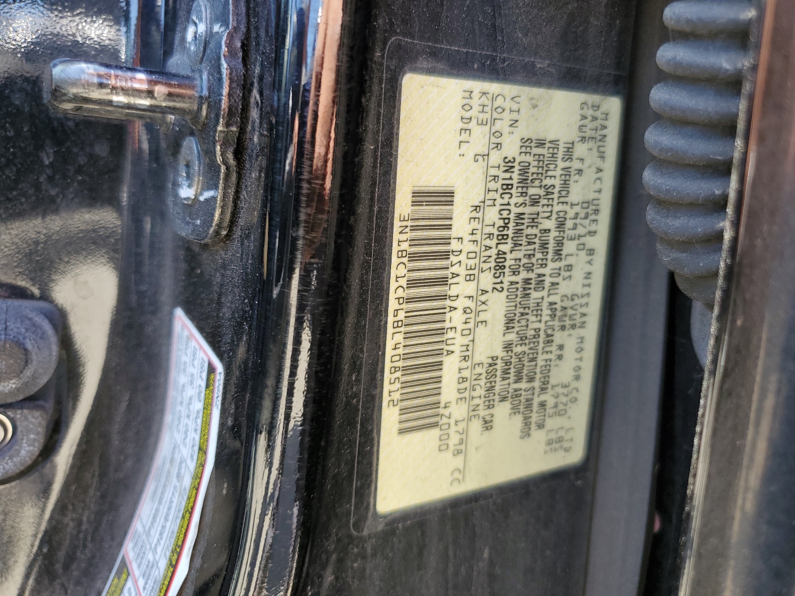 3N1BC1CP6BL408512 2011 Nissan Versa S