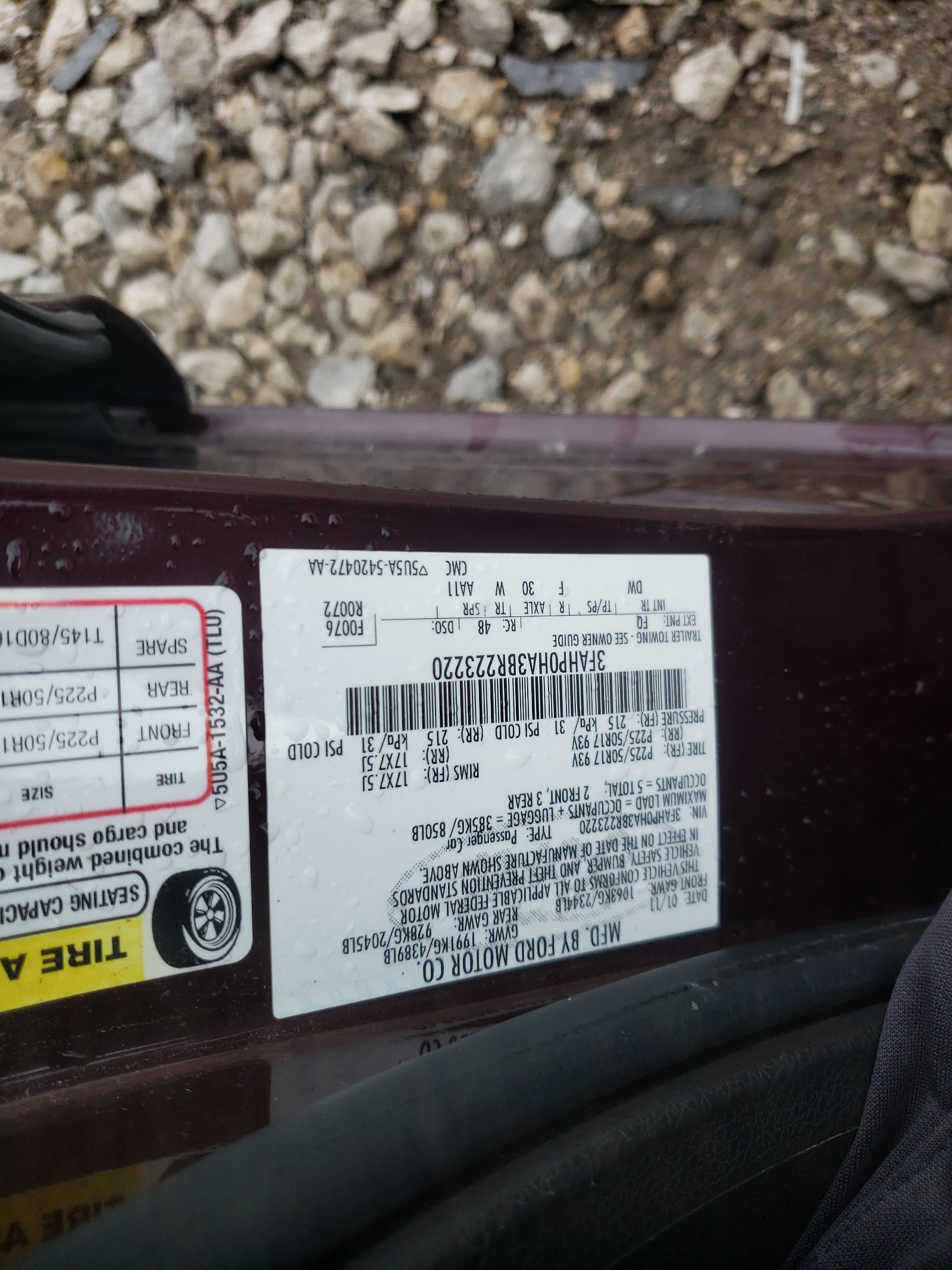 3FAHP0HA3BR223220 2011 Ford Fusion Se