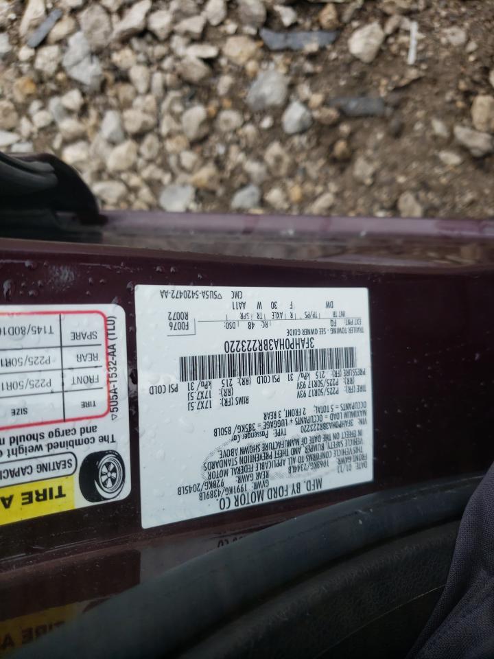 2011 Ford Fusion Se VIN: 3FAHP0HA3BR223220 Lot: 57212014