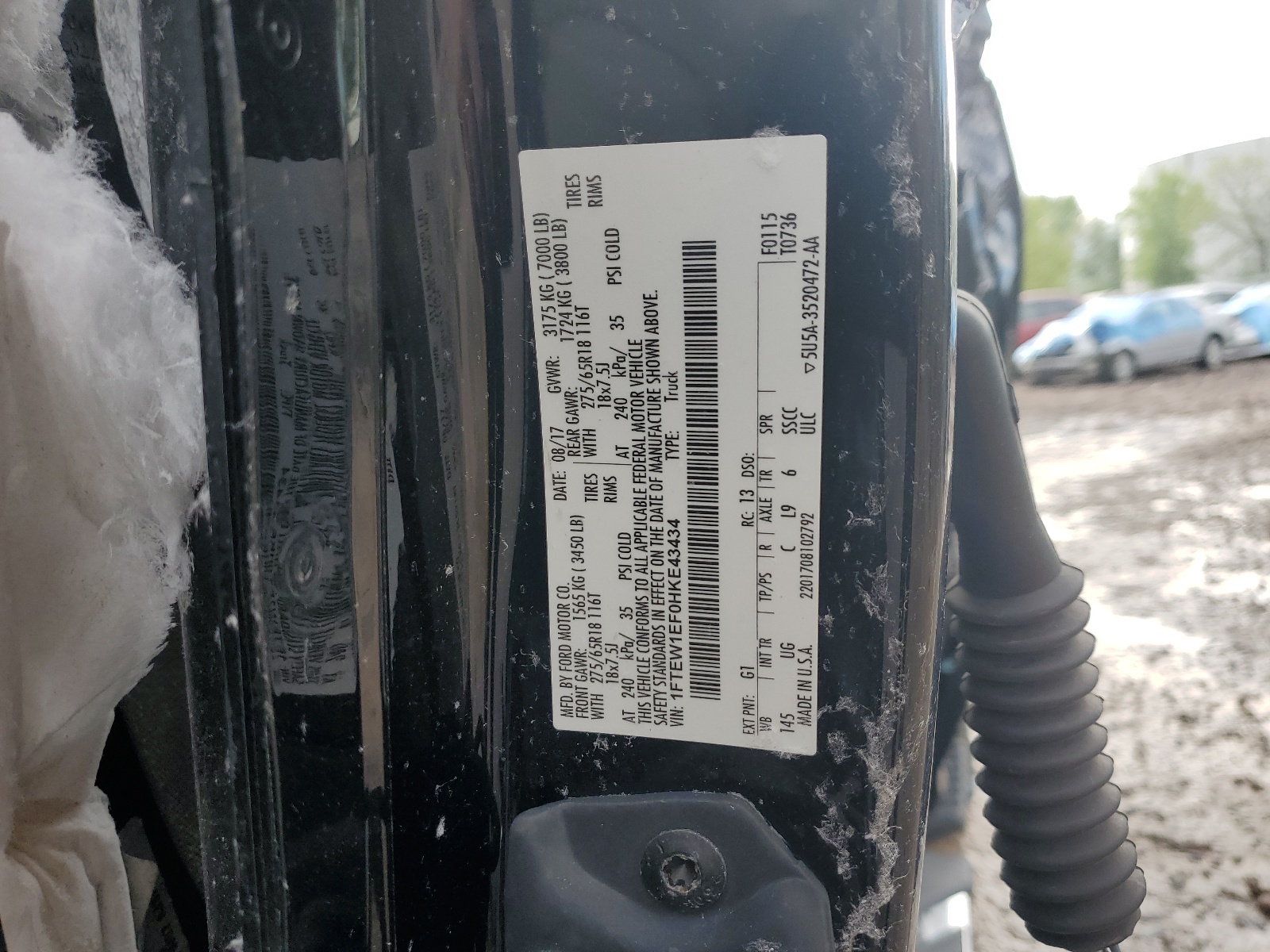 1FTEW1EF0HKE43434 2017 Ford F150 Supercrew