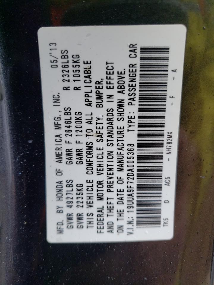 19UUA9F72DA005368 2013 Acura Tl Advance