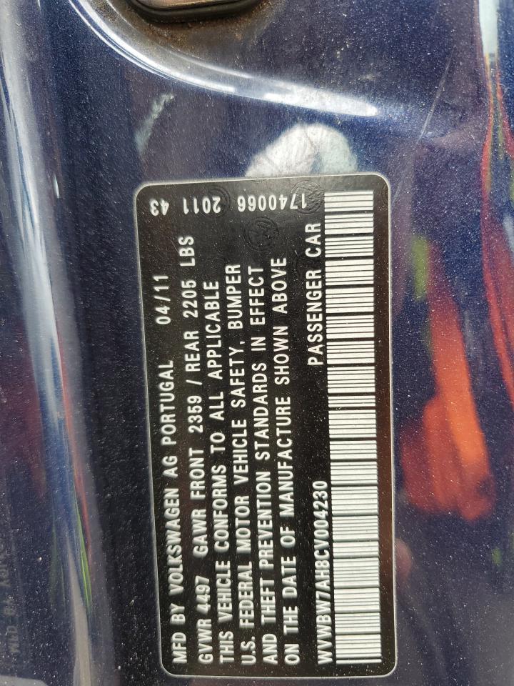 2012 Volkswagen Eos Komfort VIN: WVWBW7AH8CV004230 Lot: 55194374