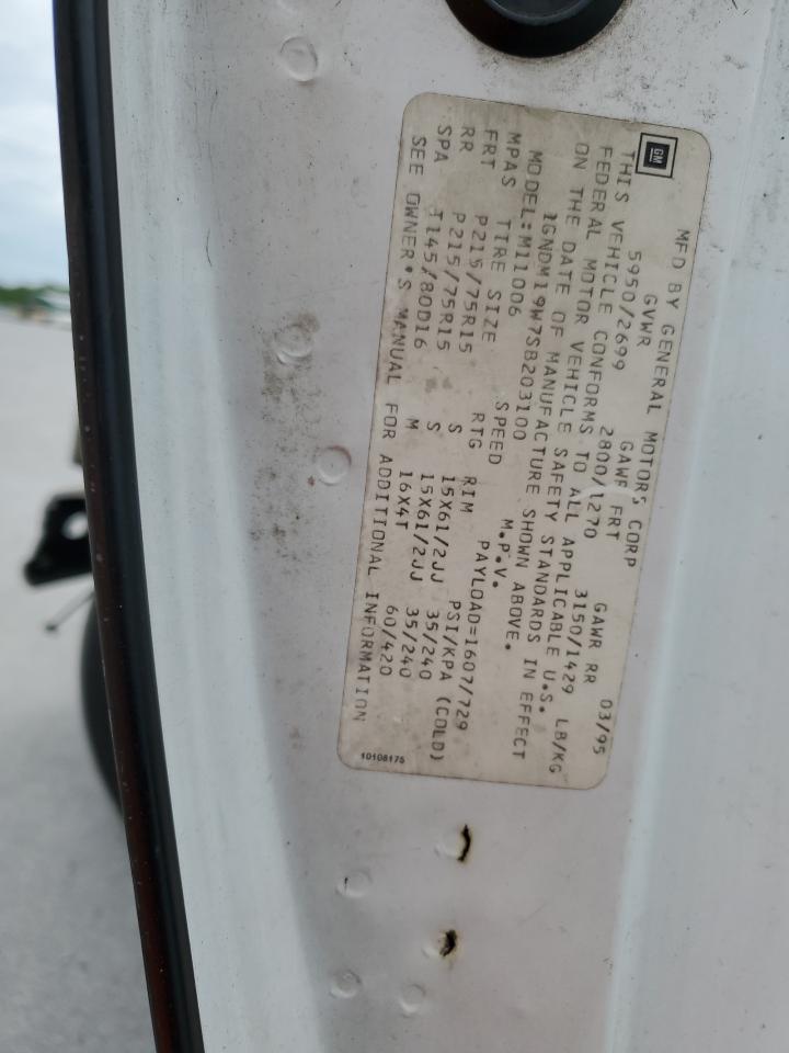 1995 Chevrolet Astro VIN: 1GNDM19W7SB203100 Lot: 54160494