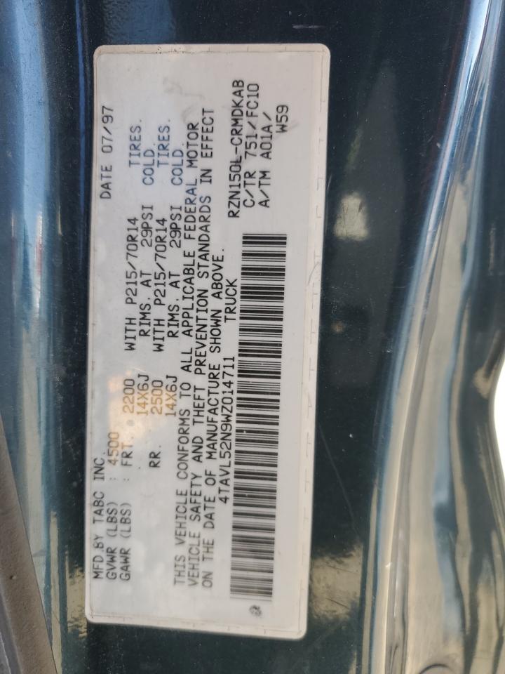1998 Toyota Tacoma Xtracab VIN: 4TAVL52N9WZ014711 Lot: 54167704