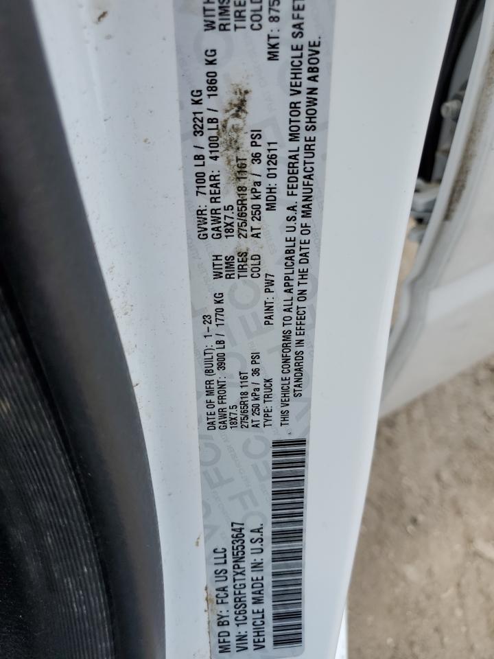 2023 Ram 1500 Tradesman VIN: 1C6SRFGTXPN553647 Lot: 53242544