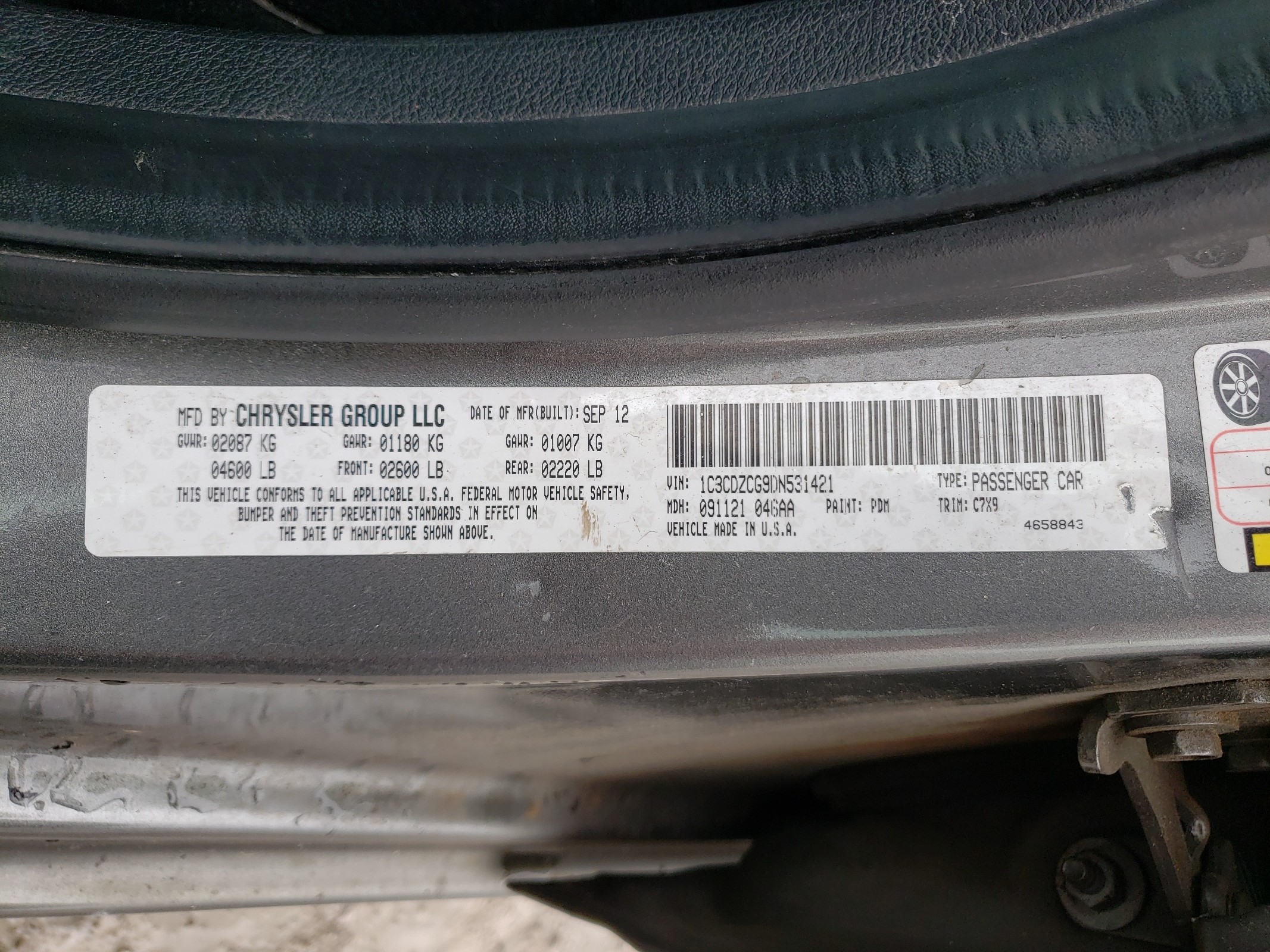 1C3CDZCG9DN531421 2013 Dodge Avenger Sxt