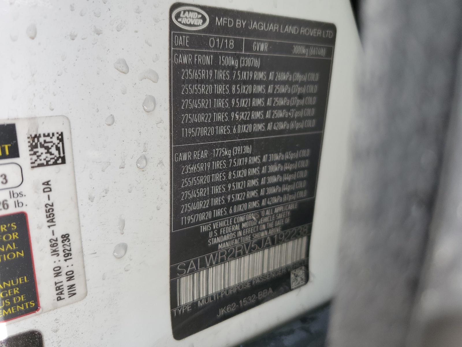 SALWR2RV5JA192238 2018 Land Rover Range Rover Sport Hse