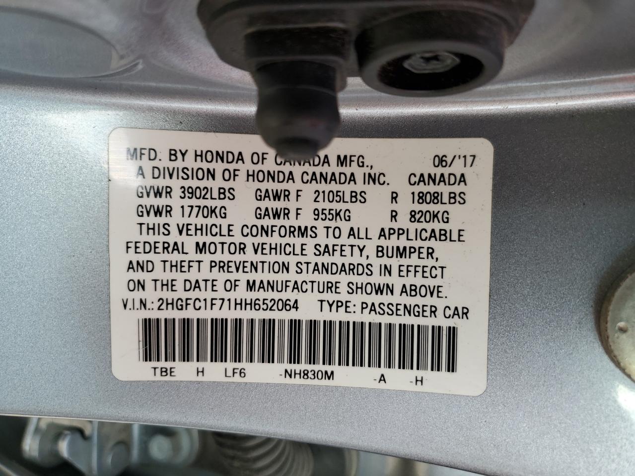 2HGFC1F71HH652064 2017 HONDA CIVIC - Image 13