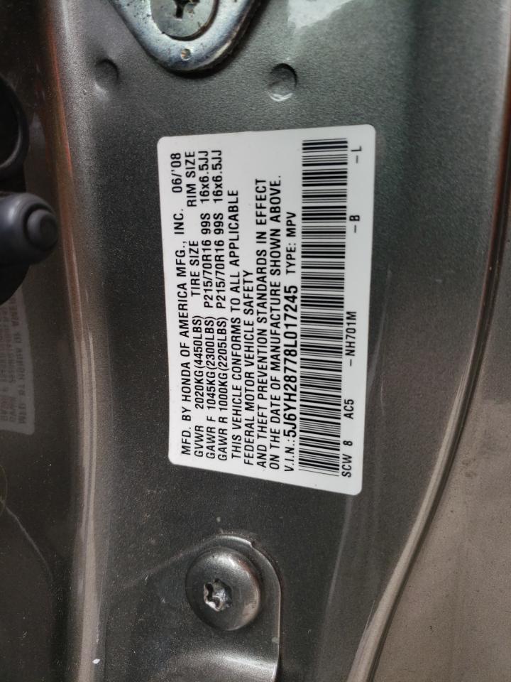 2008 Honda Element Ex VIN: 5J6YH28778L017245 Lot: 53839394