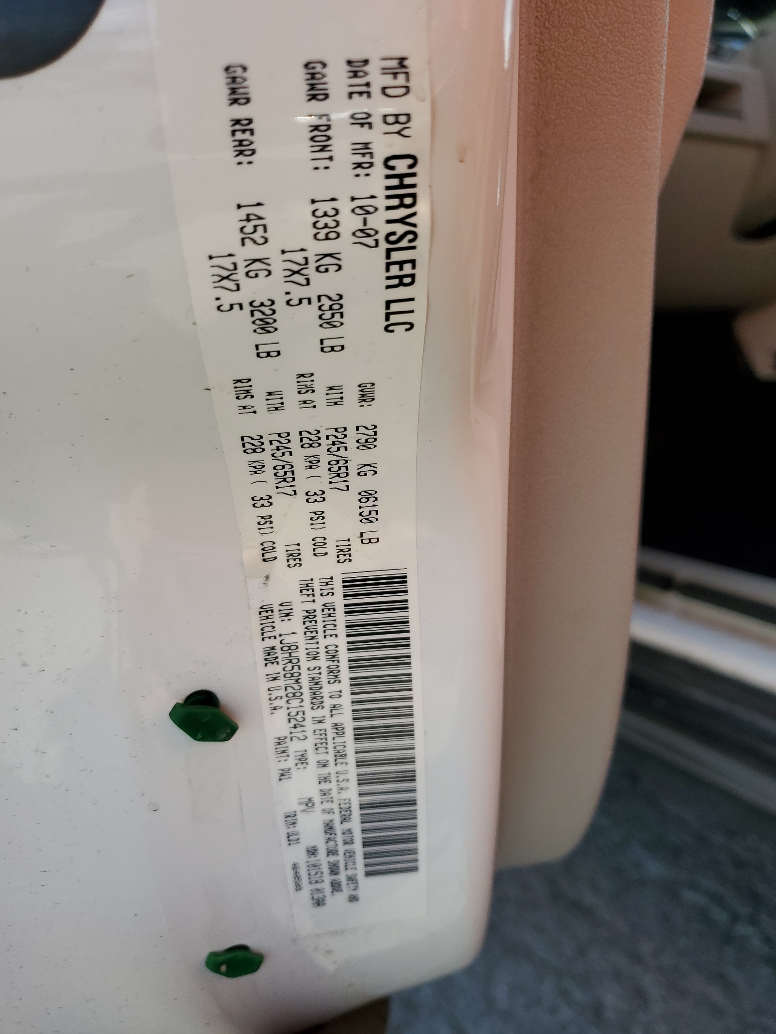 1J8HR58M28C152412 2008 Jeep Grand Cherokee Limited