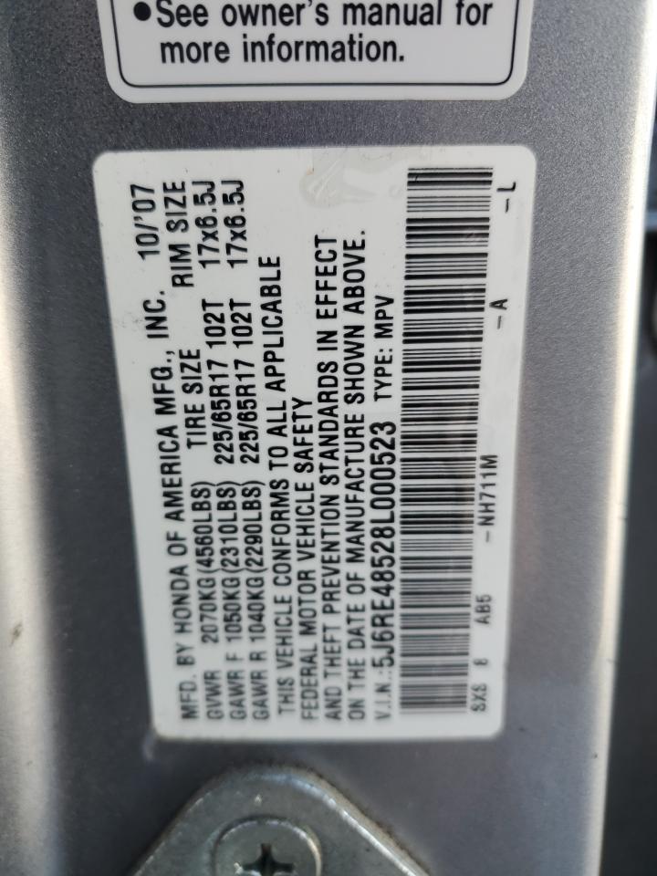 5J6RE48528L000523 2008 Honda Cr-V Ex