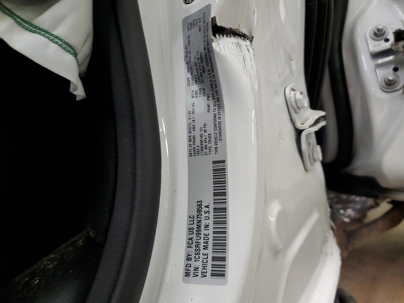 1C6SRFU99MN759563 2021 Ram 1500 Trx