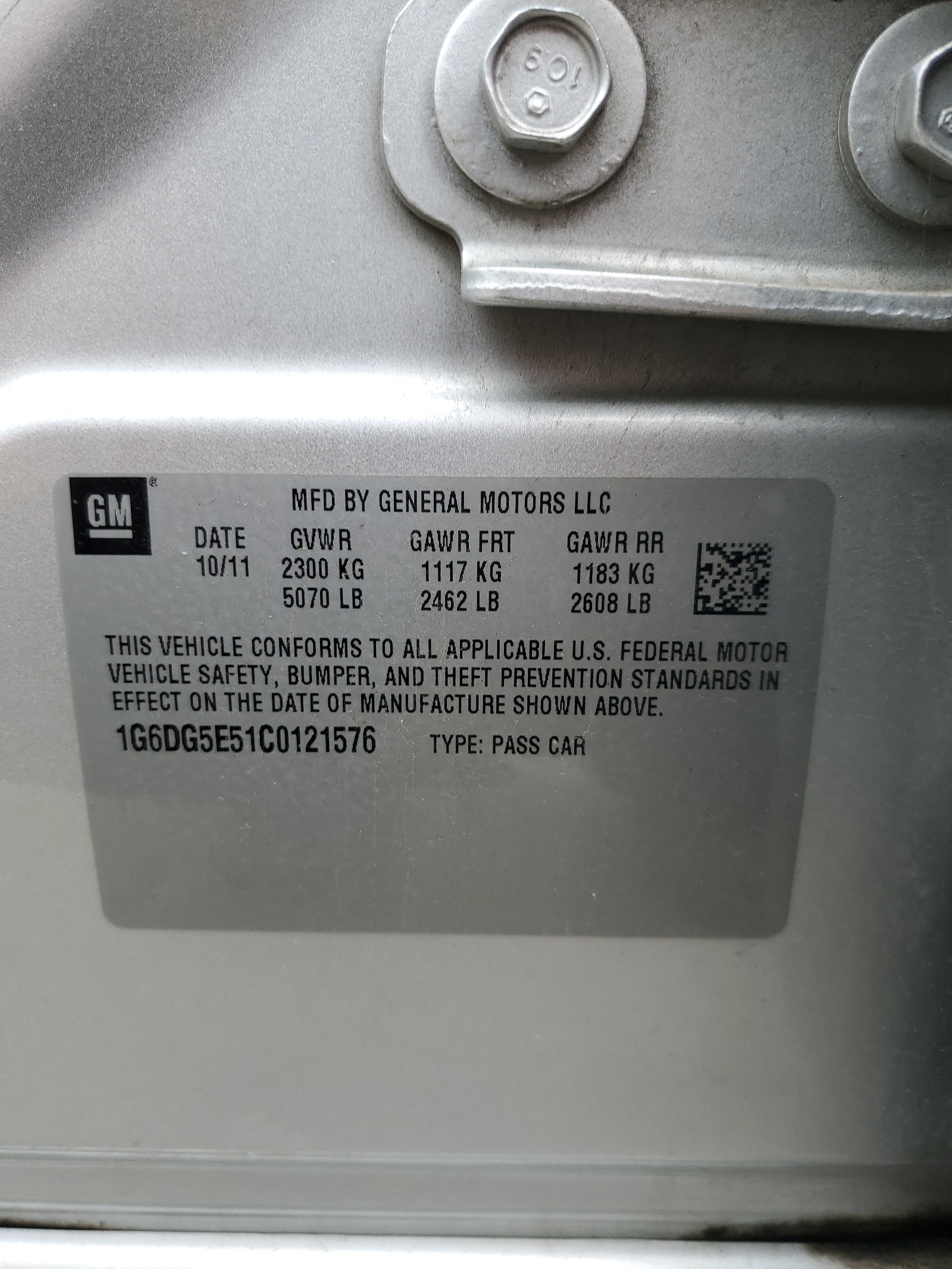 1G6DG5E51C0121576 2012 Cadillac Cts Luxury Collection