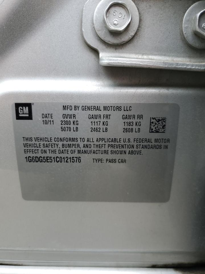 2012 Cadillac Cts Luxury Collection VIN: 1G6DG5E51C0121576 Lot: 53404834