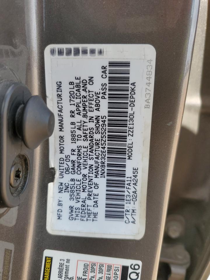 2005 Toyota Corolla Ce VIN: 1NXBR32E45Z552945 Lot: 55137954