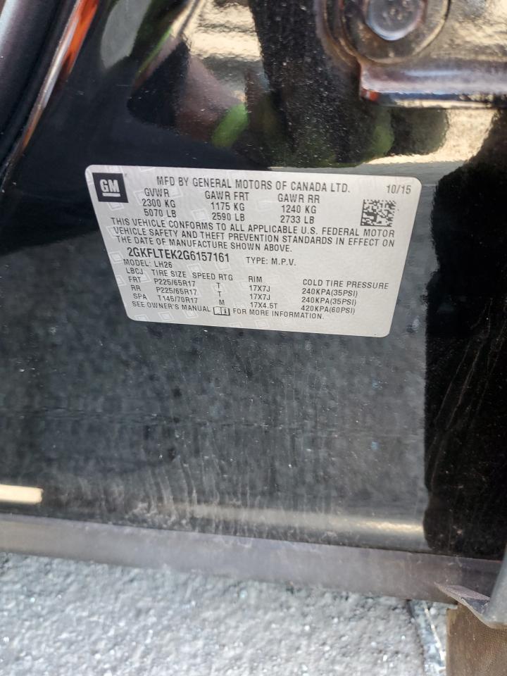 2016 GMC Terrain Sle VIN: 2GKFLTEK2G6157161 Lot: 84709824