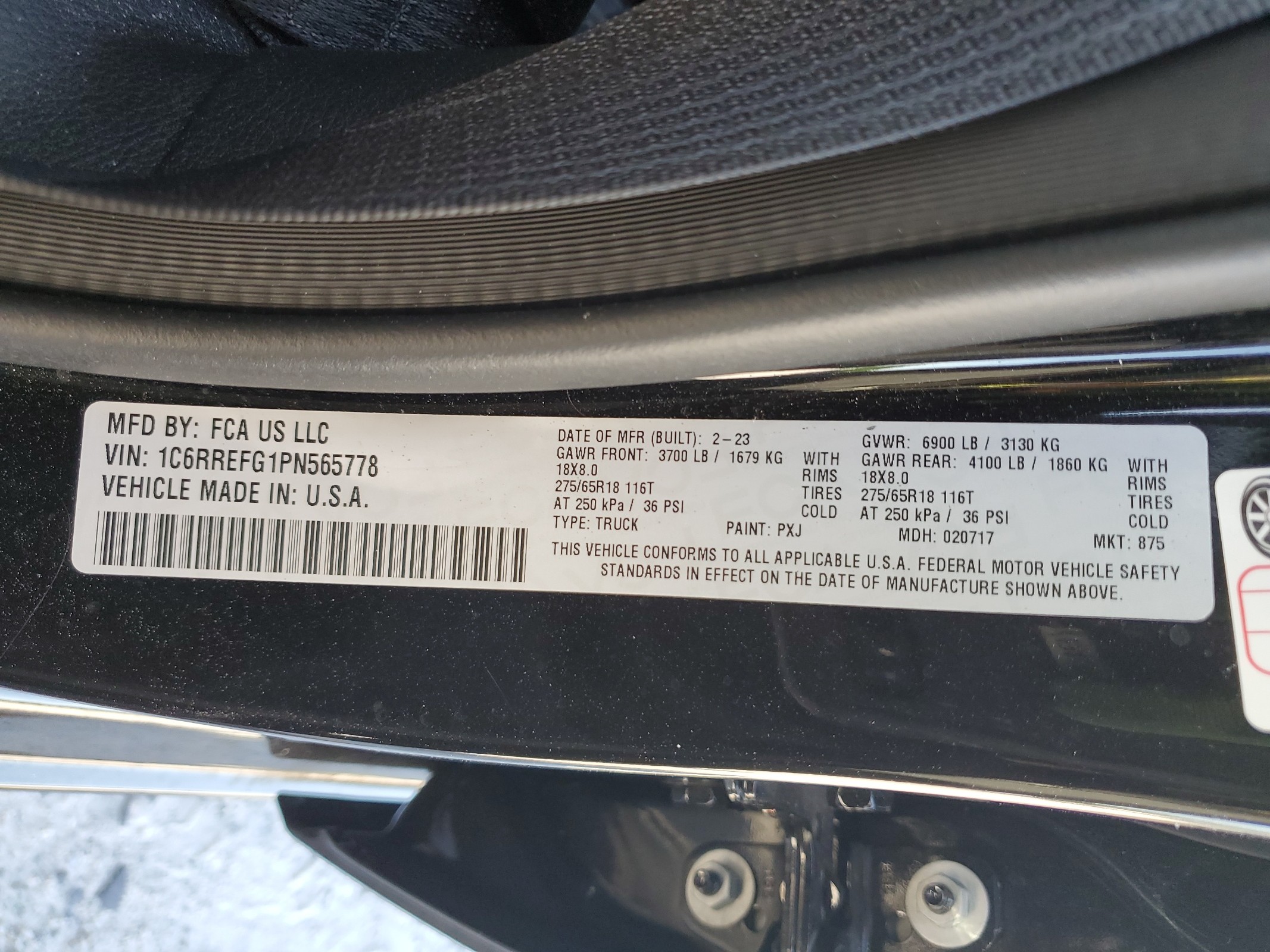 1C6RREFG1PN565778 2023 Ram 1500 Big Horn/Lone Star