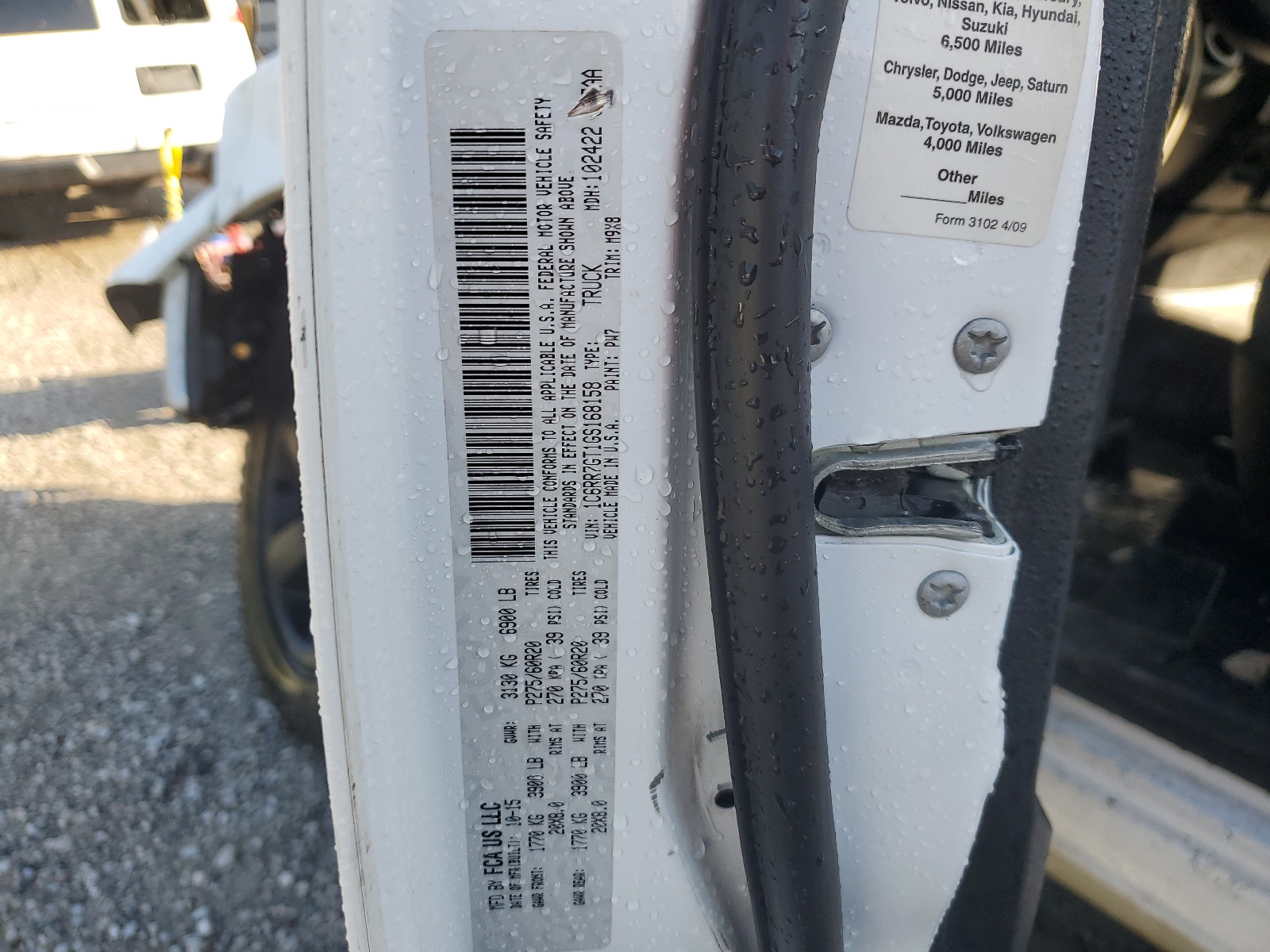 1C6RR7GT1GS168158 2016 Ram 1500 Slt