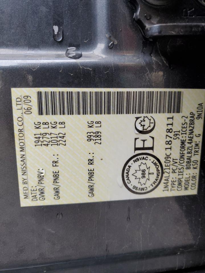 2009 Nissan Altima 2.5 VIN: 1N4AL21E09C187811 Lot: 55362744