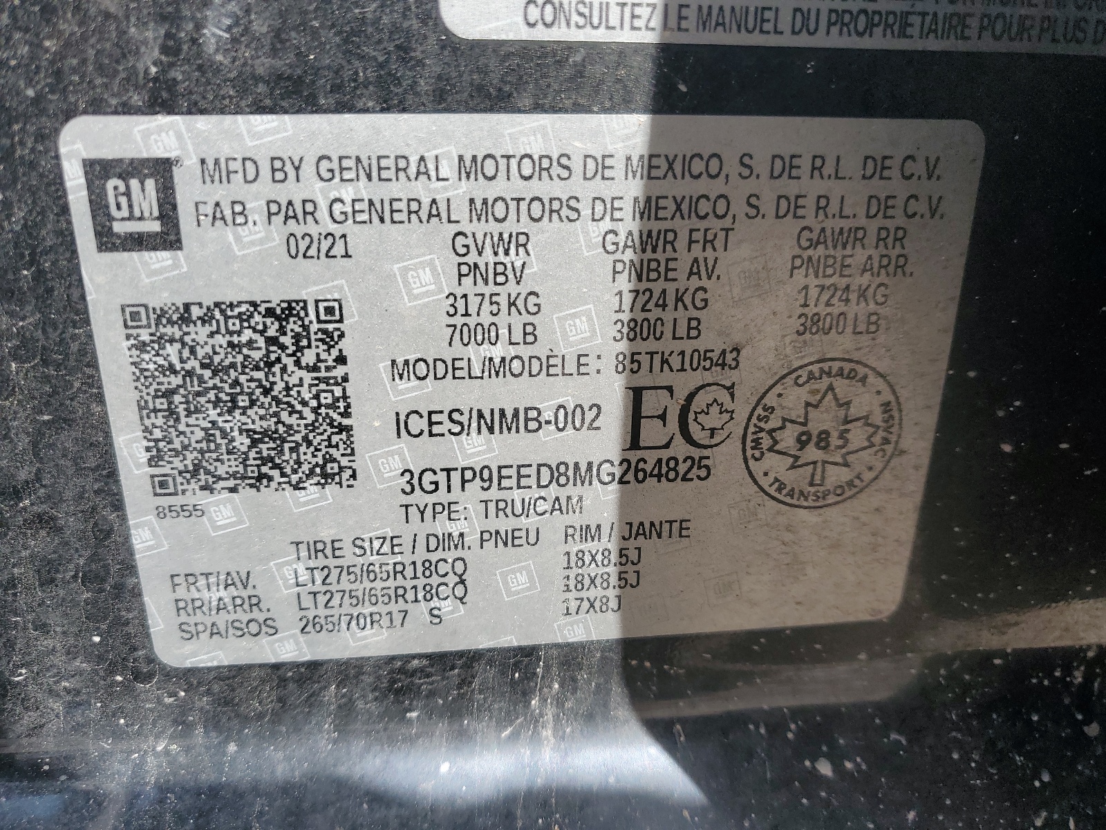 3GTP9EED8MG264825 2021 GMC Sierra K1500 At4