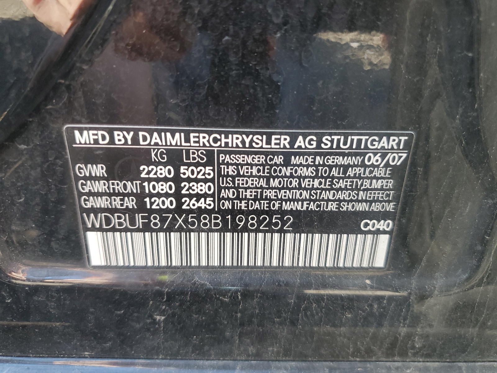 WDBUF87X58B198252 2008 Mercedes-Benz E 350 4Matic