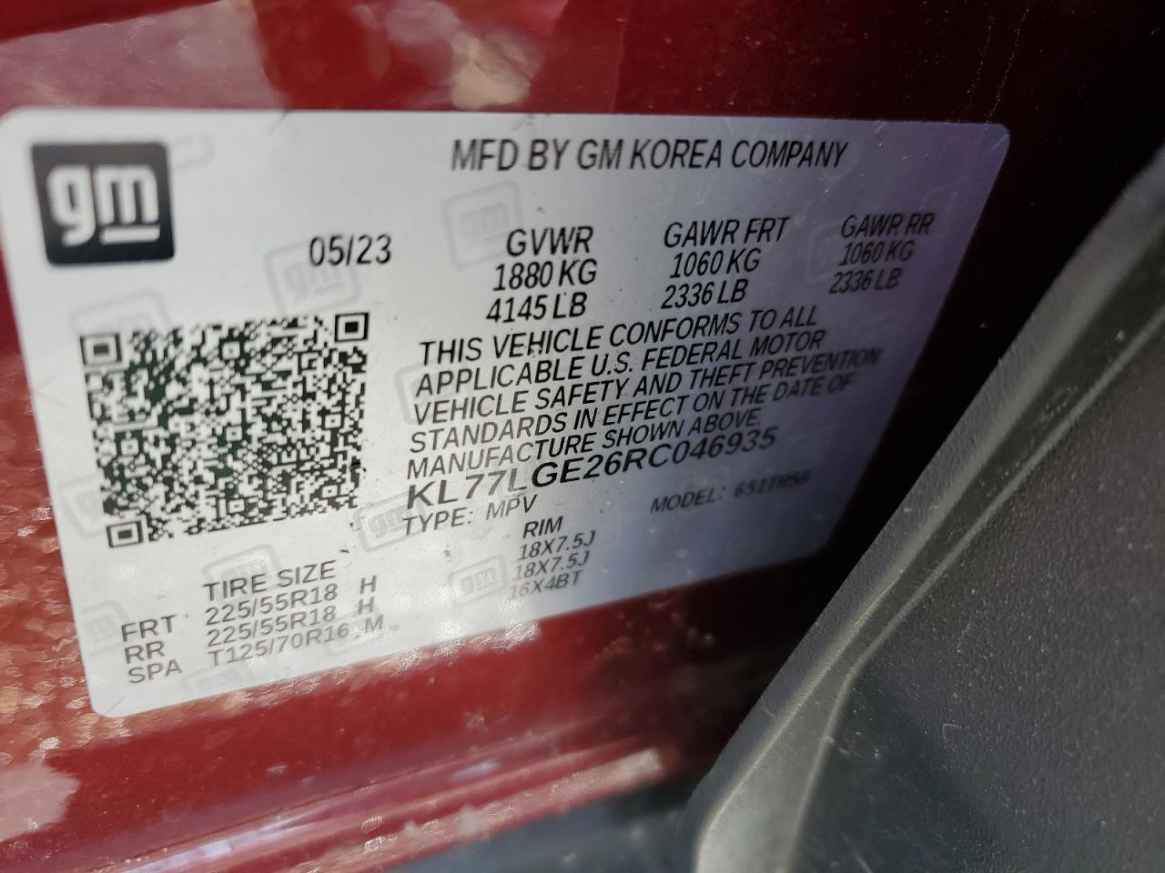 KL77LGE26RC046935 2024 CHEVROLET TRAX - Image 13