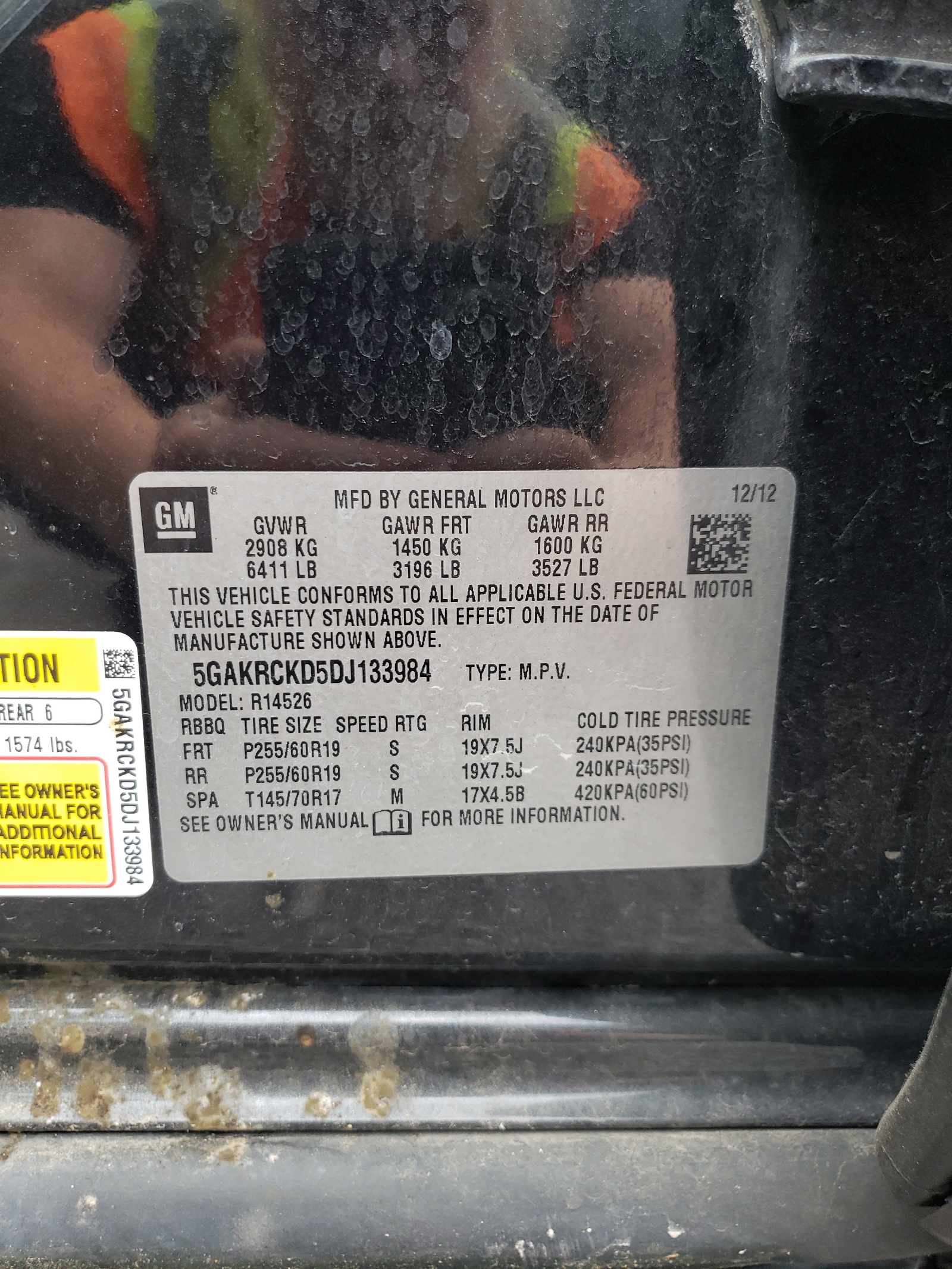 5GAKRCKD5DJ133984 2013 Buick Enclave