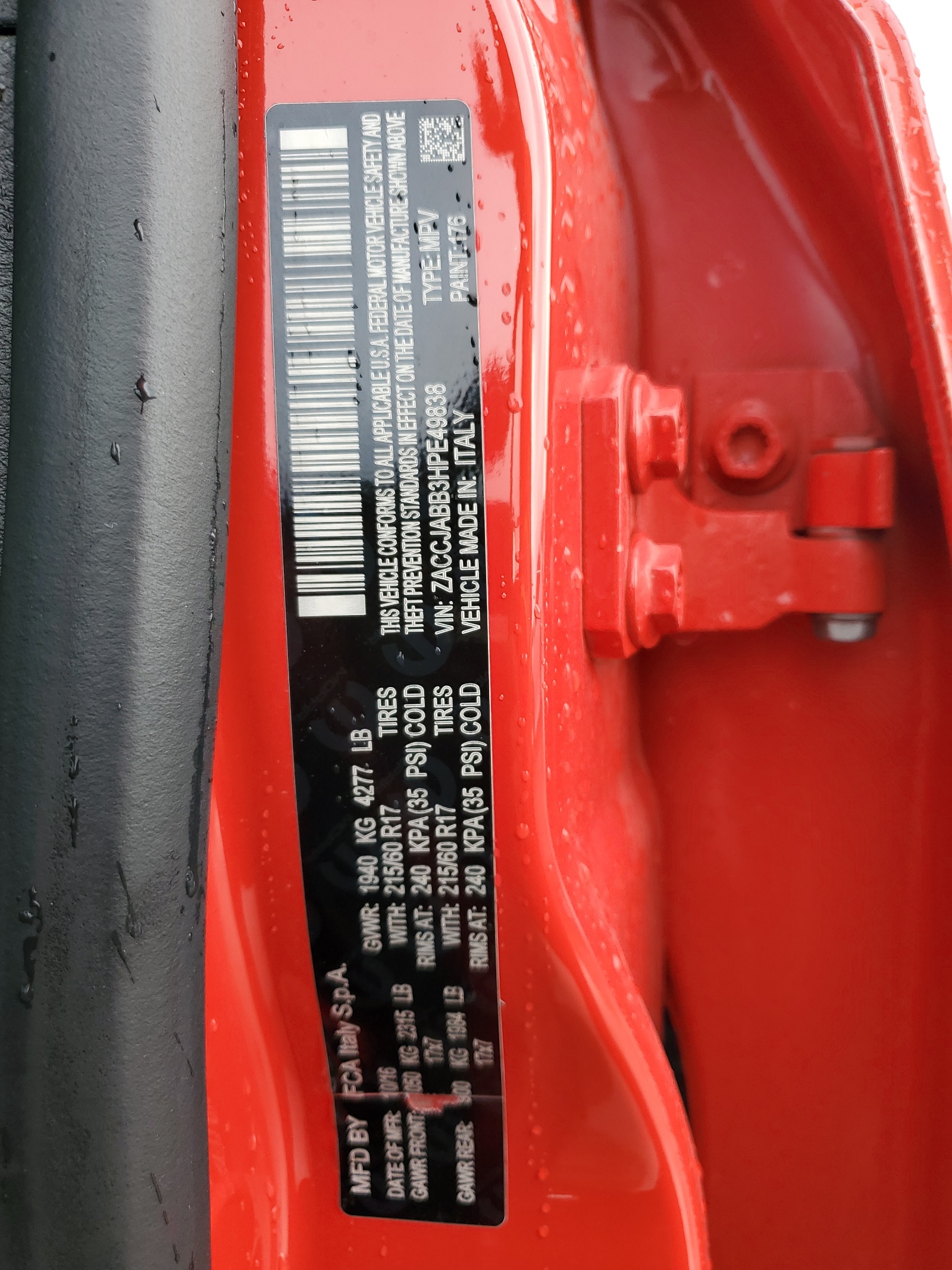 ZACCJABB3HPE49838 2017 Jeep Renegade Latitude