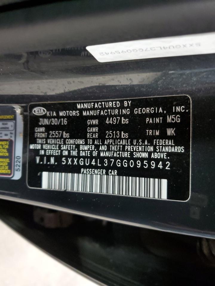 2016 Kia Optima Ex VIN: 5XXGU4L37GG095942 Lot: 55649904