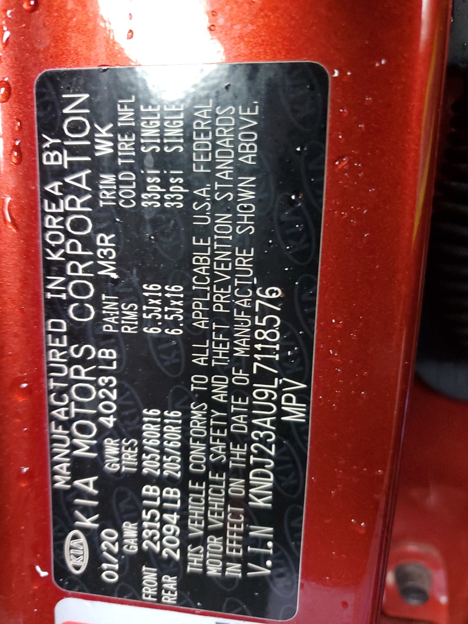 KNDJ23AU9L7118576 2020 Kia Soul Lx