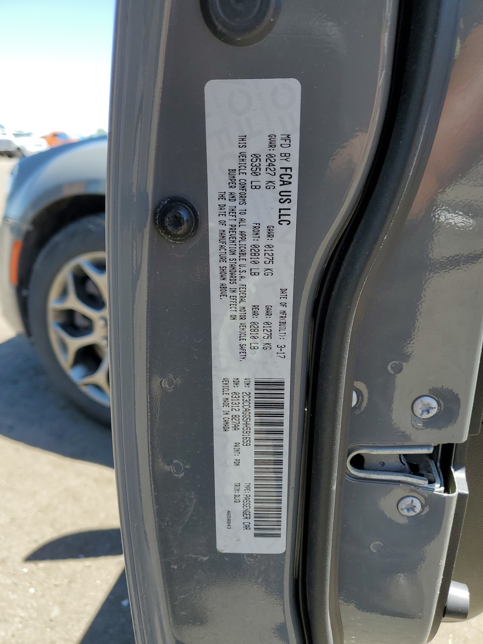 2C3CCAGG5HH591659 2017 Chrysler 300 S