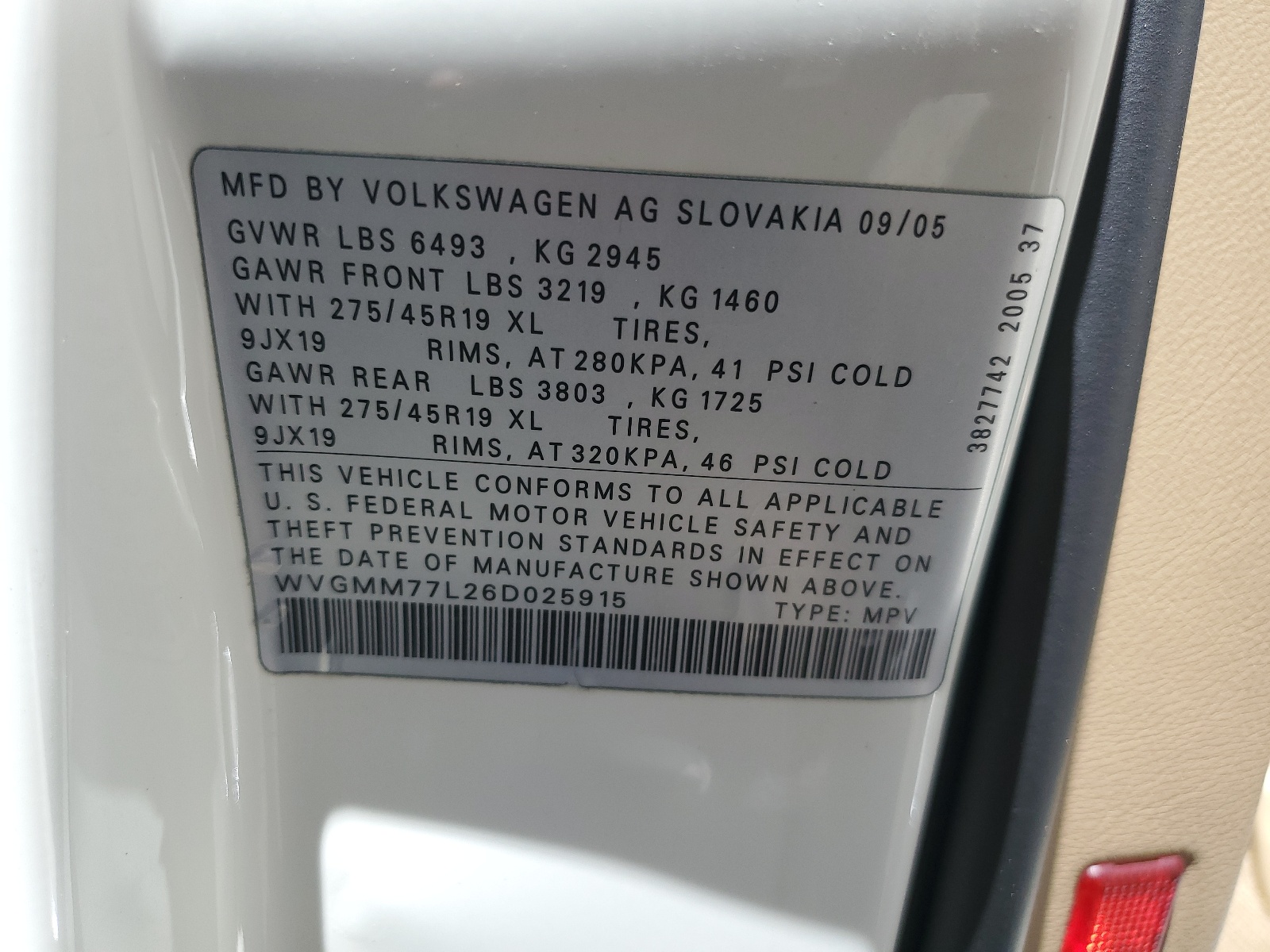 WVGMM77L26D025915 2006 Volkswagen Touareg 4.2