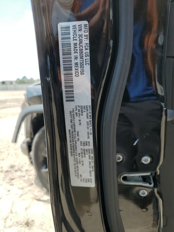 2021 Jeep Compass Latitude VIN: 3C4NJCBB0MT550150 Lot: 57214704