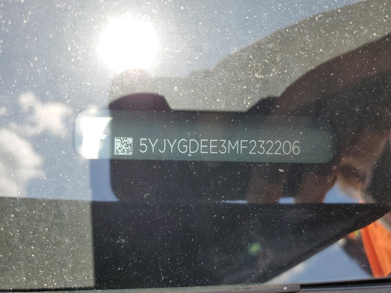 2021 Tesla Model Y VIN: 5YJYGDEE3MF232206 Lot: 56105334