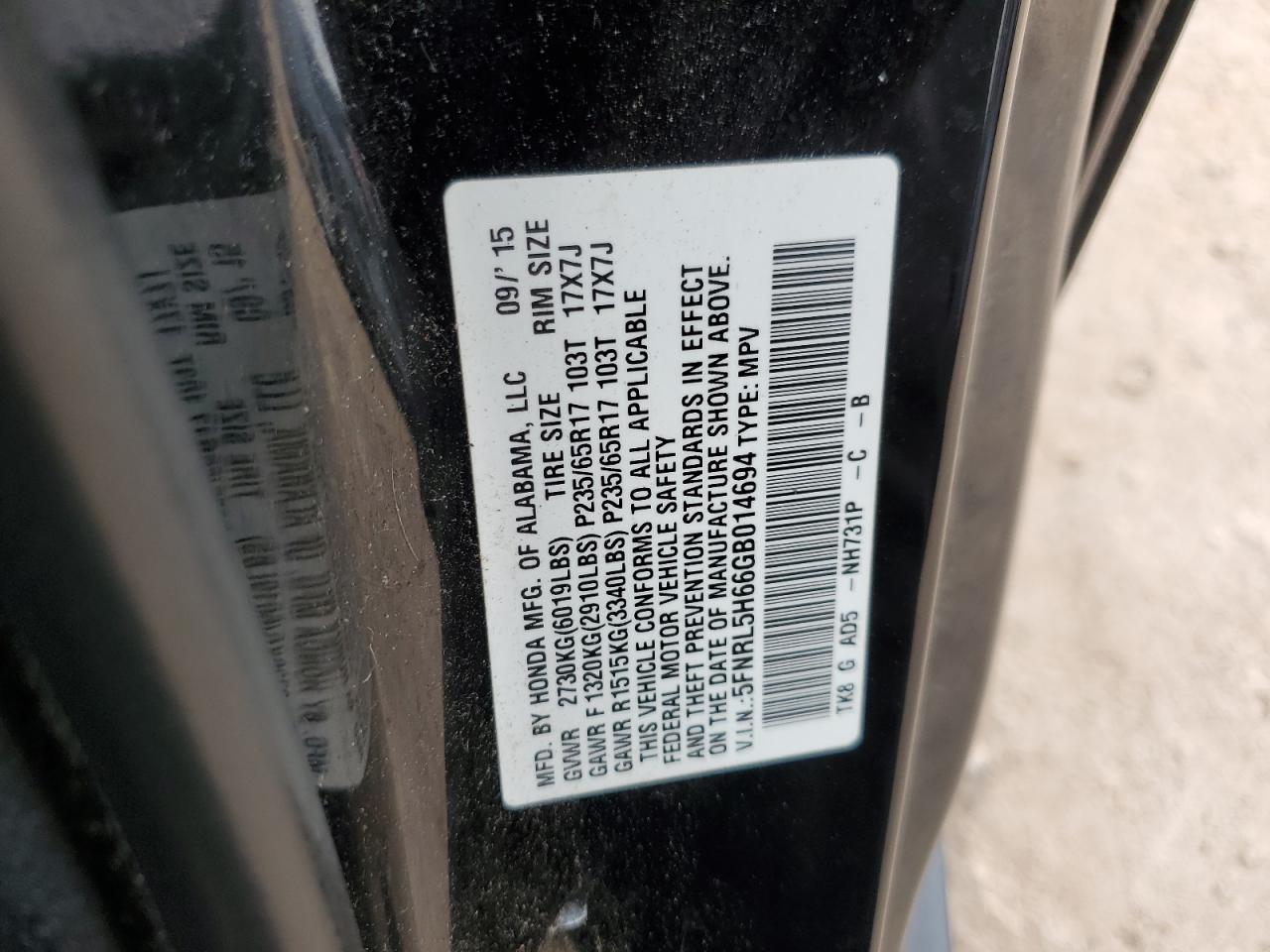 2016 Honda Odyssey - Image 13