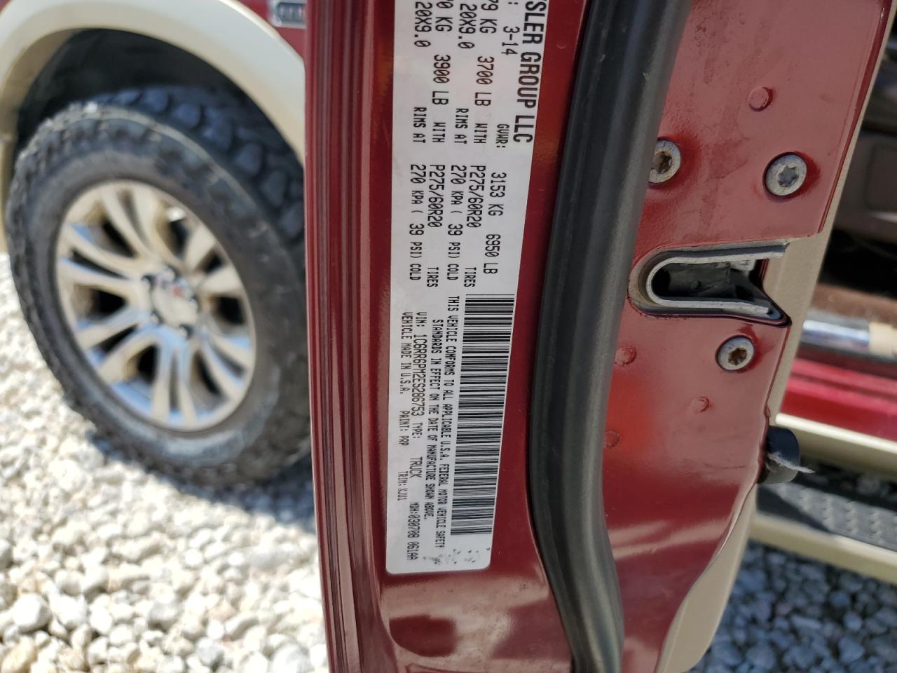 2014 Ram 1500 Longhorn VIN: 1C6RR6PM2ES286753 Lot: 53581124