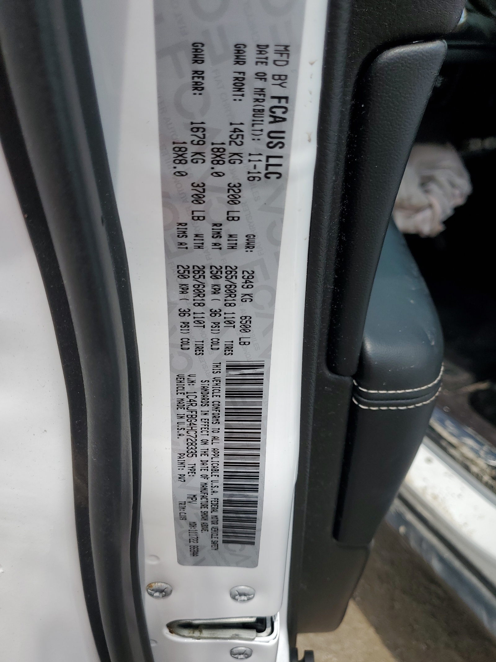 1C4RJFBG4HC728335 2017 Jeep Grand Cherokee Limited