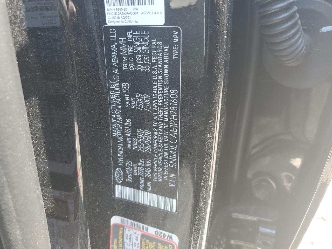 2023 Hyundai Tucson Limited VIN: 5NMJECAE1PH281608 Lot: 56149434