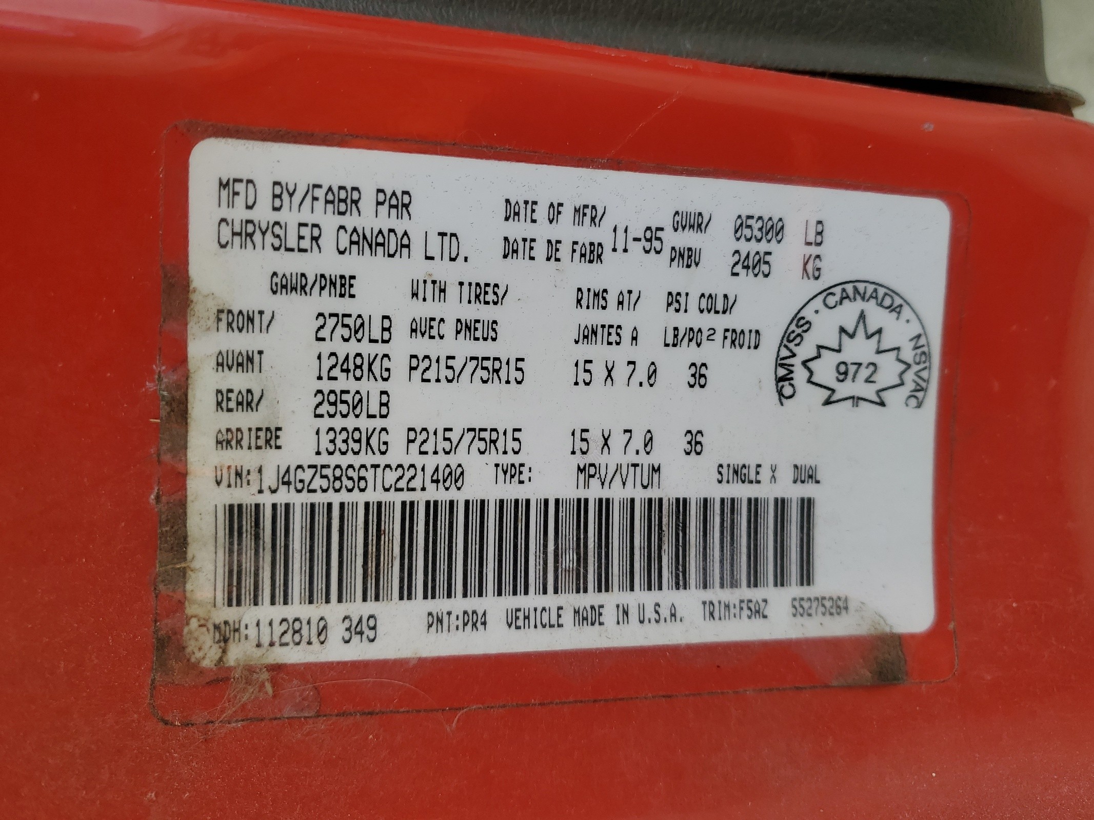 1J4GZ58S6TC221400 1996 Jeep Grand Cherokee Laredo