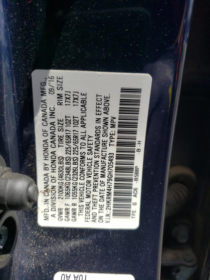 2HKRM4H79GH705493 2016 Honda Cr-V Exl