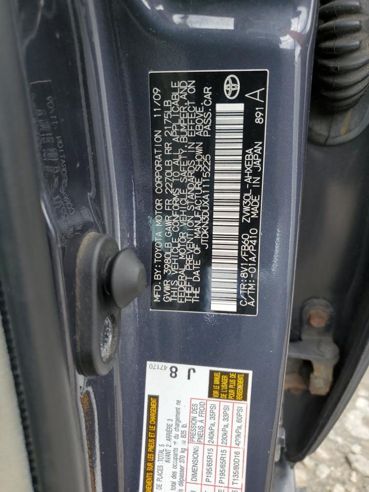 JTDKN3DUXA1115225 2010 Toyota Prius