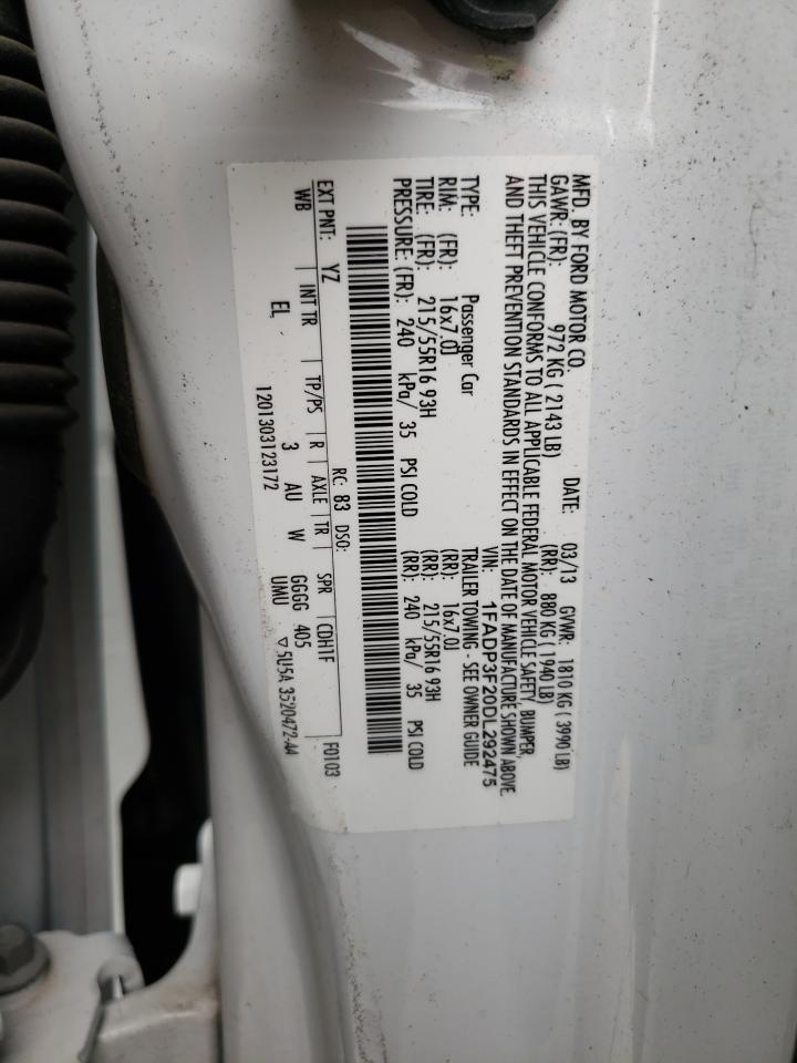 1FADP3F20DL292475 2013 Ford Focus Se