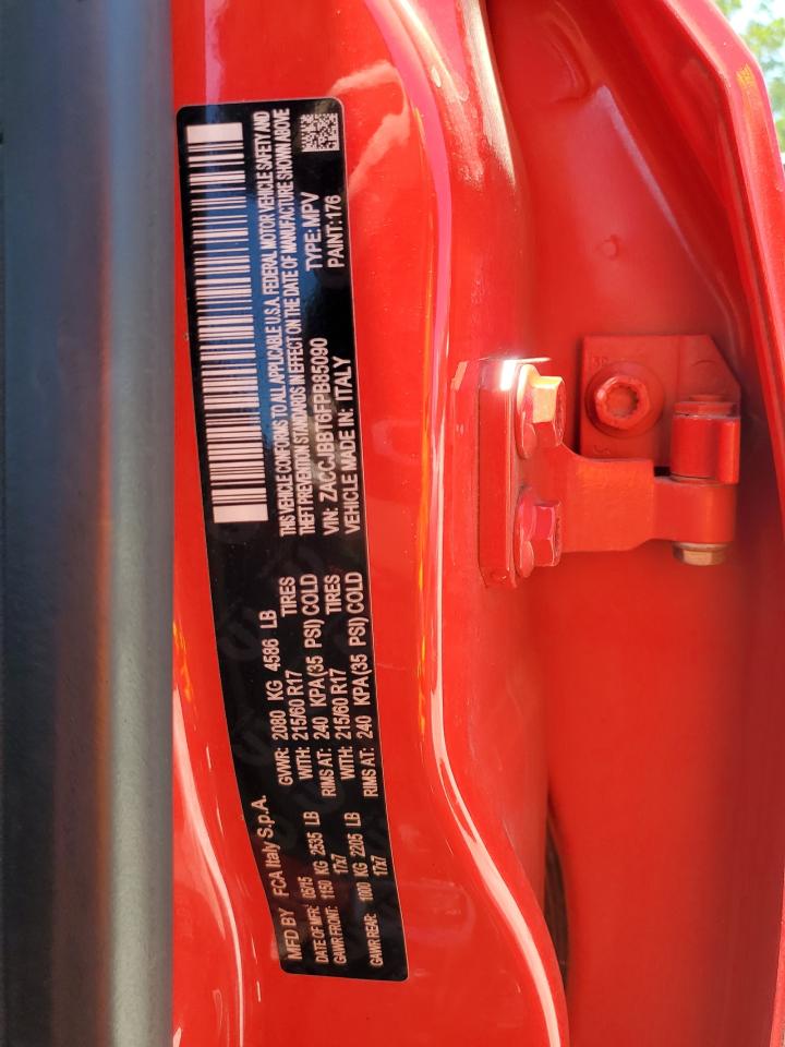 2015 Jeep Renegade Latitude VIN: ZACCJBBT6FPB85090 Lot: 54801654