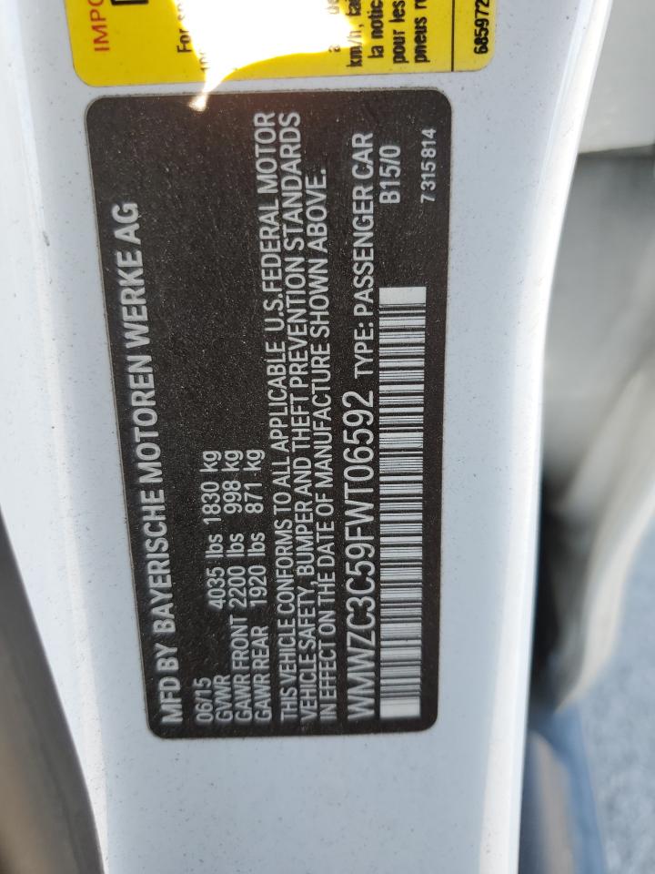 2015 Mini Cooper S Countryman VIN: WMWZC3C59FWT06592 Lot: 56932304