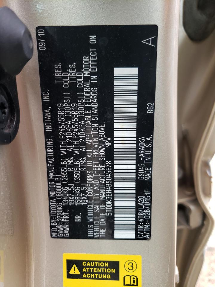 2011 Toyota Highlander Limited VIN: 5TDDK3EH4BS045678 Lot: 56101664