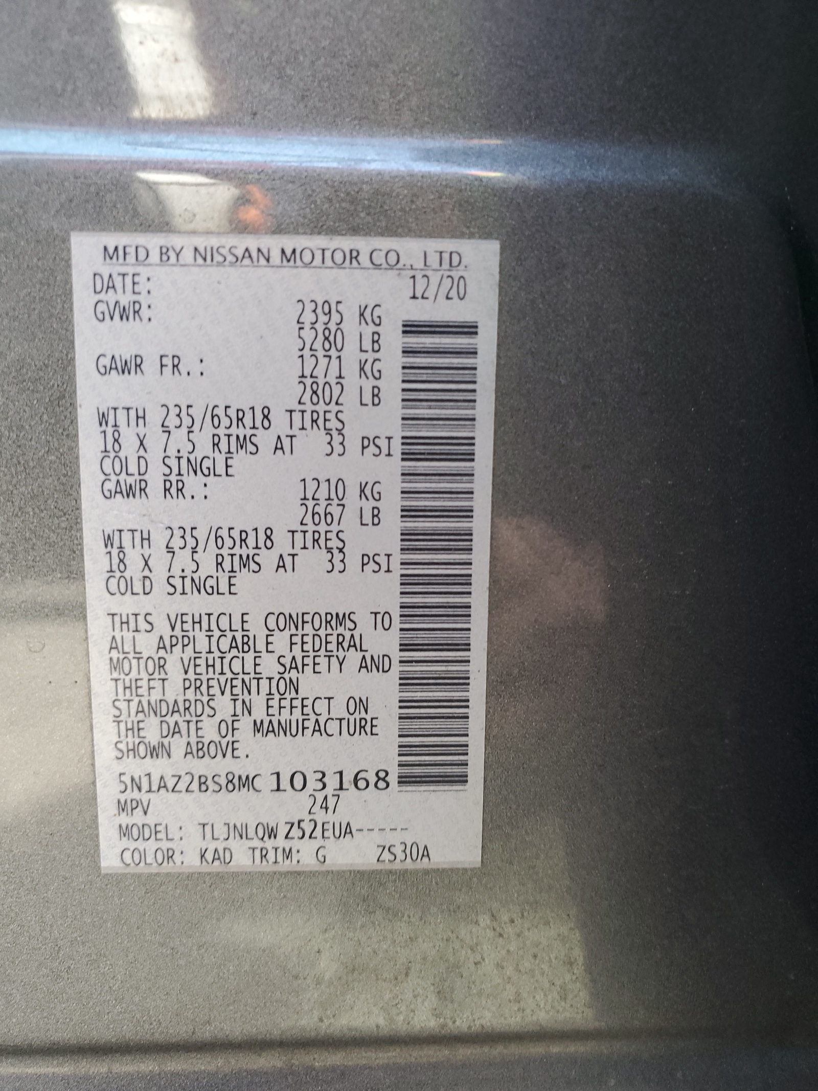 5N1AZ2BS8MC103168 2021 Nissan Murano Sv