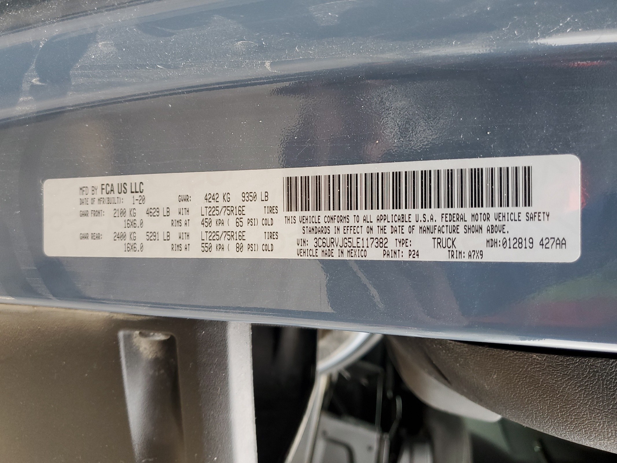 3C6URVJG5LE117382 2020 Ram Promaster 3500 3500 High